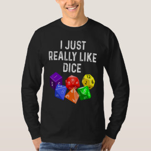 Camiseta Eu Apenas Gosto Muito de Dados Jogo de Interpreta