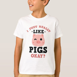 Camiseta Eu apenas gosto realmente do animal de fazenda