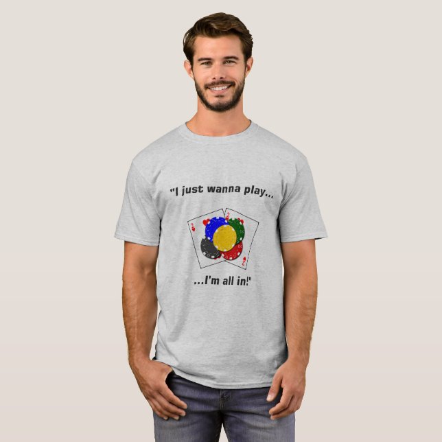 Camiseta Eu apenas quero jogar (Frente Completa)