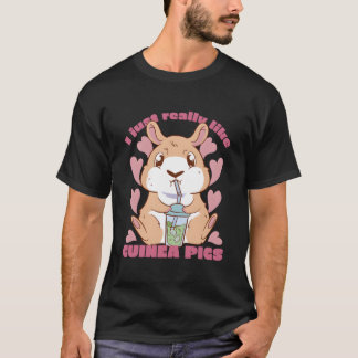 Camiseta Eu Apenas Realmente Gosto de Porquinhos-da-índia E