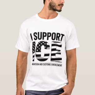Camiseta Eu Apoio a bandeira Ice American