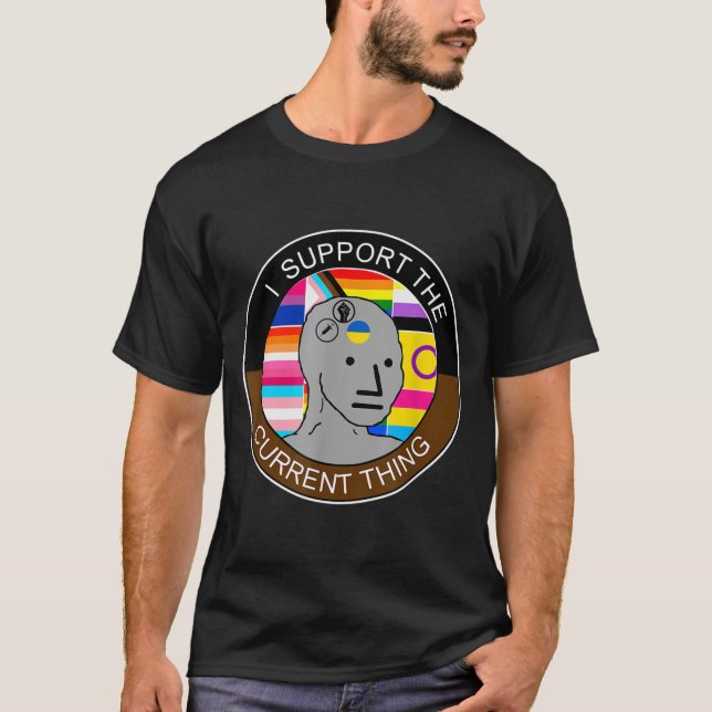 Camiseta Eu Apoio a Coisa Atual Meme (Frente)