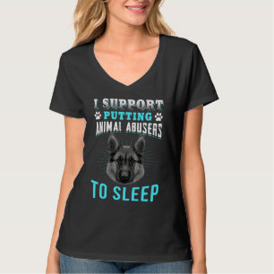 Camiseta Eu Apoio A Colocação De Abusos Animais Para Dormir