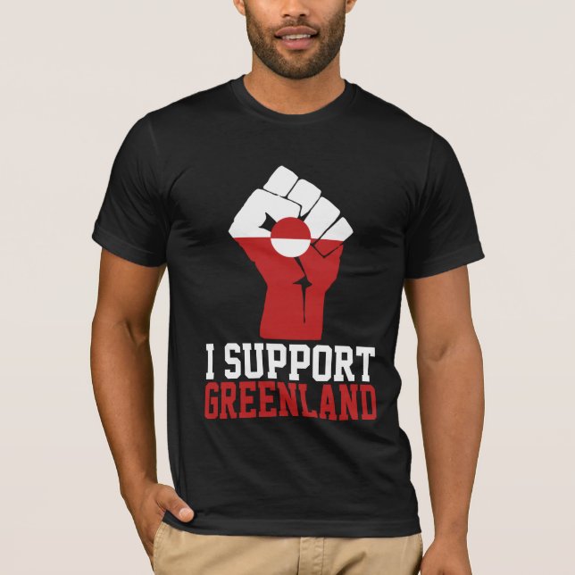 Camiseta Eu apoio a Groelândia - Orgulhosos gronelandeses (Frente)