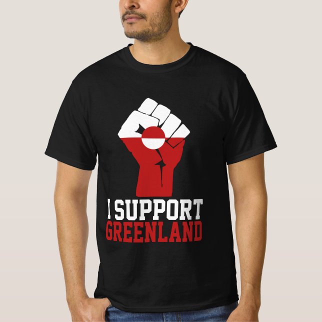 Camiseta Eu apoio a Groelândia - Orgulhosos gronelandeses (Frente)