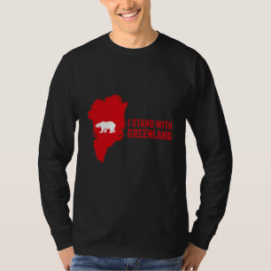 Camiseta Eu Apoio a Groenlândia - Design de Apoio ao Urso P