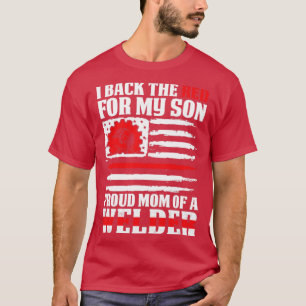 Camiseta Eu Apoio A Mãe Vermelha Orgulhosa Do Filho Soldado