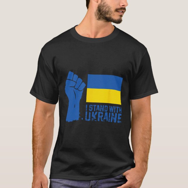 Camiseta Eu Apoio a Ucrânia 4  (Frente)