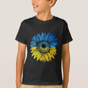 Camiseta Eu Apoio a Ucrânia Apoie o Girassol Ucraniano U