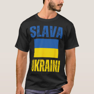 Camiseta Eu Apoio a Ucrânia Apoio a Bandeira Ucraniana Slav