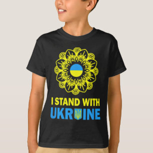 Camiseta Eu Apoio a Ucrânia Apoio à Ucrânia Girassol Shi