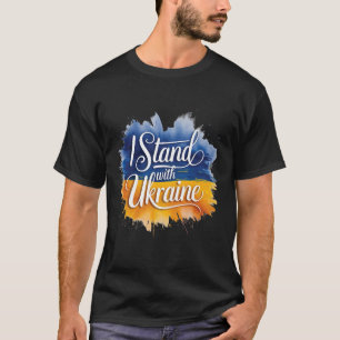 Camiseta Eu Apoio a Ucrânia Apoio Patriótico Paz Ucrânia
