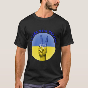 Camiseta Eu Apoio a Ucrânia Bandeira Ucraniana Ucranianos P