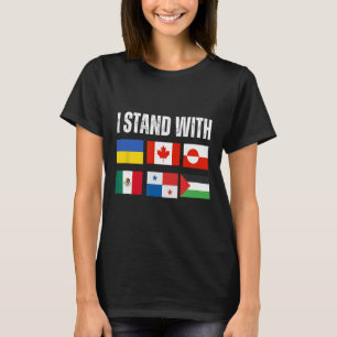 Camiseta Eu Apoio a Ucrânia Canadá Groenlândia México Panam