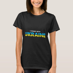 Camiseta Eu Apoio a Ucrânia Citação de Apoio à Bandeira Ucr