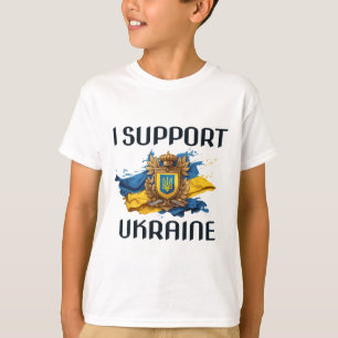 Camiseta Eu Apoio a Ucrânia em Pé pela Paz na Ucrânia Rússi