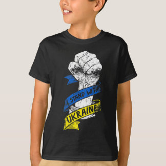 Camiseta Eu Apoio a Ucrânia Faixa de Poder da Bandeira Supo