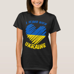 Camiseta Eu Apoio a Ucrânia I Bandeira Ucraniana Azul Amare