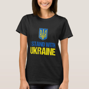 Camiseta Eu Apoio a Ucrânia Suporte Americano Bandeira Ucra