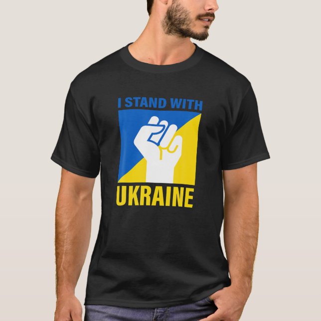 Camiseta Eu apoio a Ucrânia ucranianos (Frente)