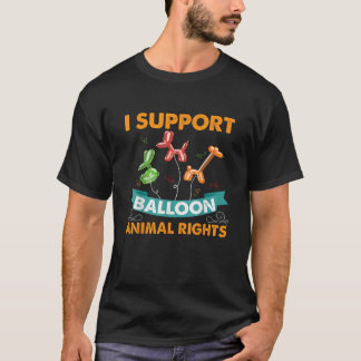 Camiseta Eu Apoio Balão Direitos Animais Engraçado Aniversá