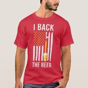 Camiseta Eu apoio cerveja engraçada presente patriota