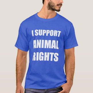 Camiseta Eu apoio direitos dos animais do t-shirt dos