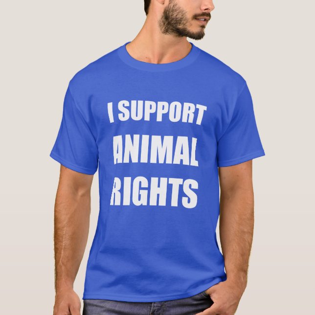 Camiseta Eu apoio direitos dos animais do t-shirt dos (Frente)