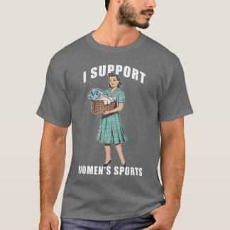 Camiseta Eu Apoio Esportes Femininos Roupa Engraçada para L