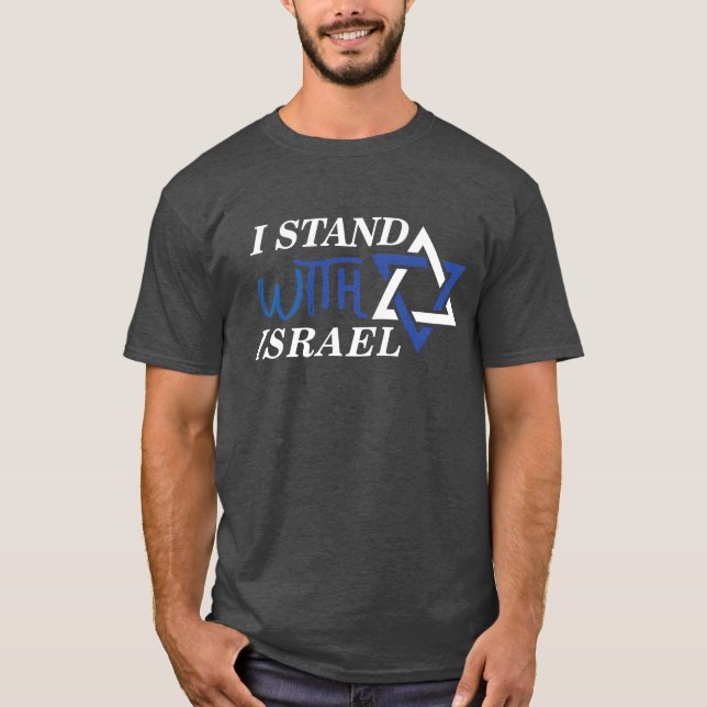 Camiseta Eu Apoio Israel | Orgulho Preto (Frente)