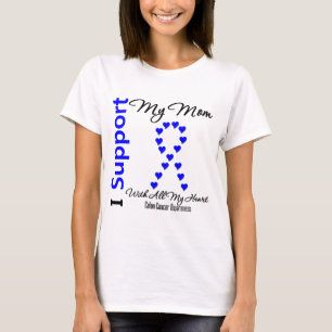 Camiseta Eu apoio meu cancro do cólon da mamã