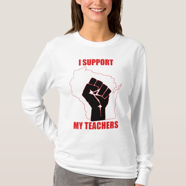 Camiseta Eu apoio meus professores (Frente)