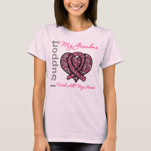 Camiseta Eu apoio minha consciência do cancro da mama da