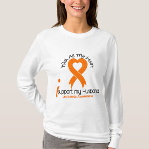 Camiseta Eu apoio minha leucemia do marido