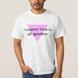 Camiseta Eu apoio o amor em todos os géneros
