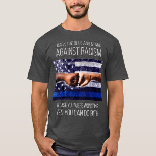 Camiseta Eu apoio o azul e sou contra o racismo