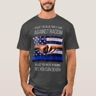 Camiseta Eu apoio o azul e sou contra o racismo