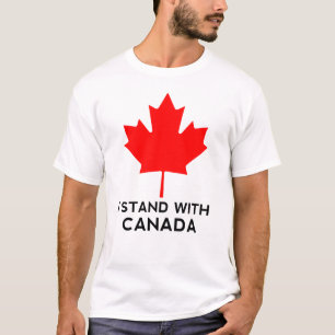 Camiseta Eu Apoio o Canadá América Canadense Bandeira dos E