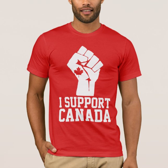 Camiseta Eu apoio o Canadá - canadense orgulhoso (Frente)
