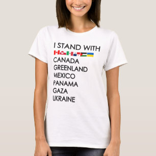 Camiseta Eu Apoio O Canadá Groenlândia México Panamá Gaza U