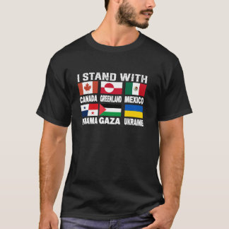 Camiseta Eu Apoio O Canadá Groenlândia México Panamá Gaza U