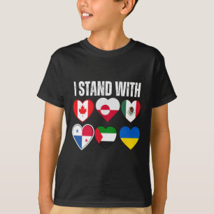 Camiseta Eu Apoio O Canadá Groenlândia México Panamá Gaza U