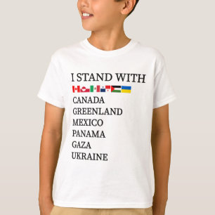 Camiseta Eu Apoio O Canadá Groenlândia México Panamá Gaza U
