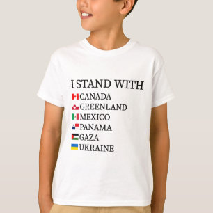 Camiseta Eu Apoio O Canadá Groenlândia México Panamá Gaza U