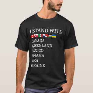 Camiseta Eu Apoio O Canadá Groenlândia México Panamá Gaza U