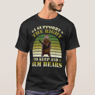 Camiseta Eu Apoio O Direito De Manter E Arme Bears Roupa
