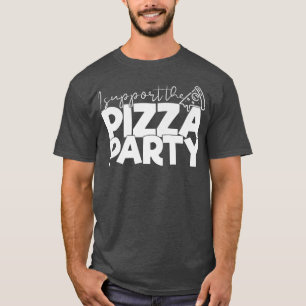 Camiseta Eu apoio o festival de pizza Engraçado Tee Pizza L