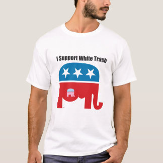 Camiseta Eu apoio o lixo branco