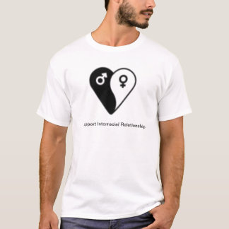 Camiseta Eu apoio o namorando inter-racial