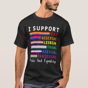 Camiseta Eu apoio o Orgulho gay de Igualdade de Orgulho Lgb
